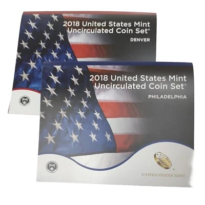 2018 US Mint Uncirculated Coin Set Sealed Complete Phil + Denver Mints Original  - Image 1 of 4
