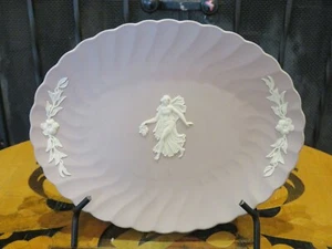 Vintage Wedgwood Lilac Jasperware Dancing Hours Oval Pin Tray Plaque - Picture 1 of 4