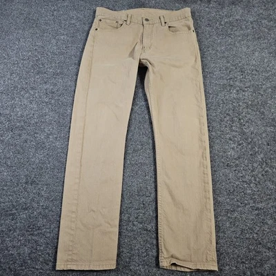 Pantalones de mezclilla Levis 513 para hombre 32x30 caqui flexibles calce ajustado pierna recta elásticos Foto 1 de 4