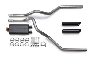 Ford F150 F250 09-19 Flowmaster 50 DeltaFlow Muffler Dual Exhaust Kit Black Tip - Picture 1 of 4