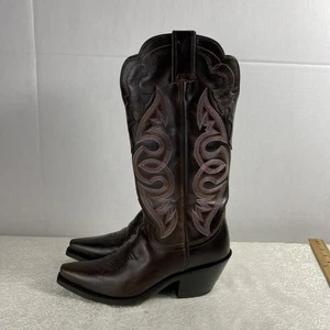 Justin Damen 5,5 B Stiefel Western Braun Leder Slipper Cowgirl L4330 Nip Toe - Bild 1 von 17
