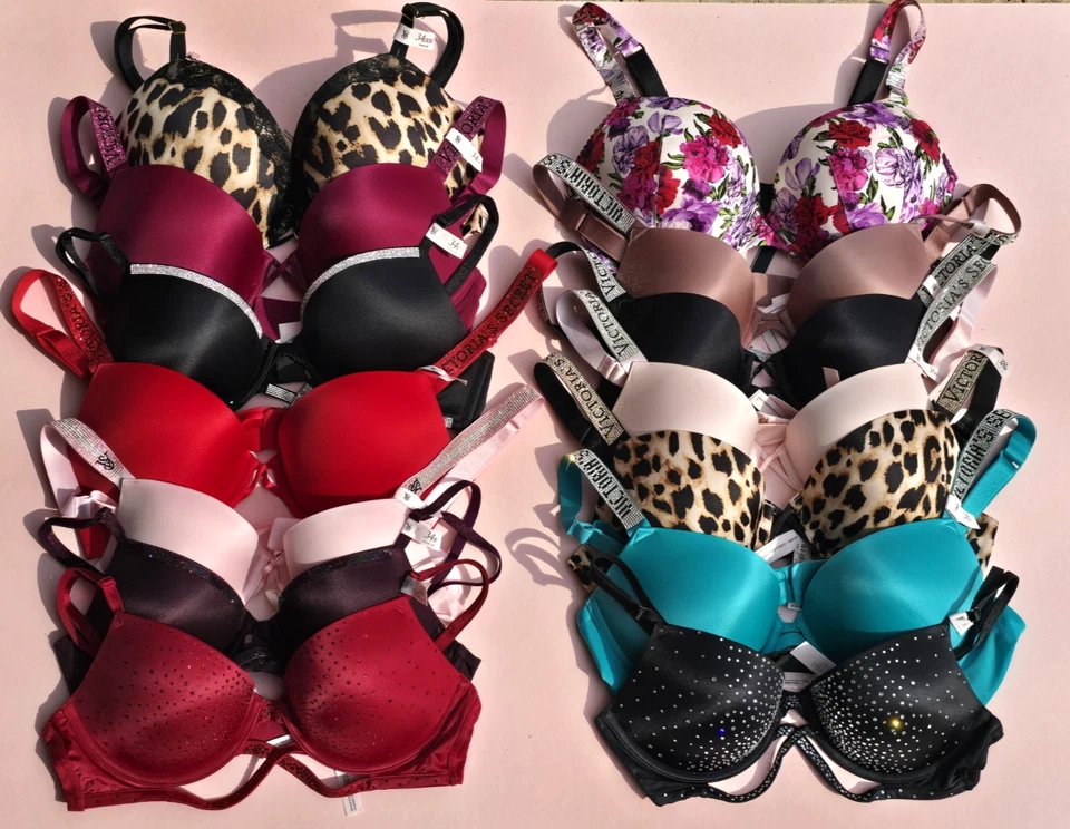 VICTORIA'S SECRET VERY SEXY Shine Strap Push Up Bra Rhinestone Bling NWT - Image 1 of 4