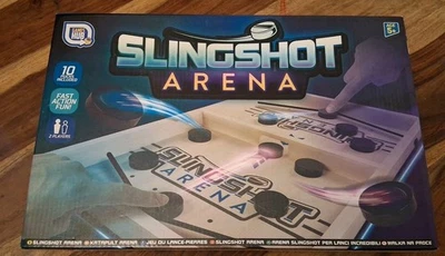 Slingshot Arena WOODEN PUCK GAME VERY ADDICTIVE LOVELY CONDITION COMPLETE XMAS - Image 1 of 4