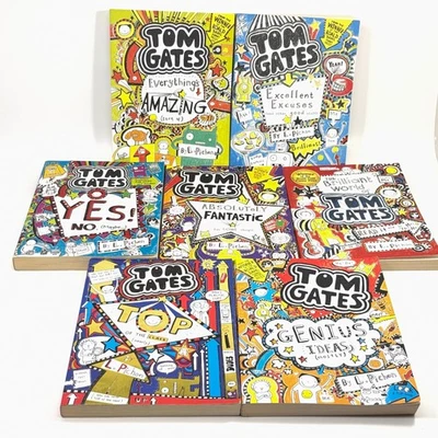Tom Gates Lot of 7 Books by Liz Pichon (Softcover, 2011-2015) - Imagem 1 de 4
