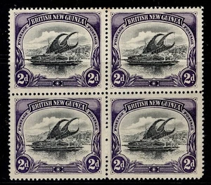 AUS - Papua (BNG) EDVII SG11, 2d black & violet, M MINT. Cat £68+ BLOCK x4 - Picture 1 of 1