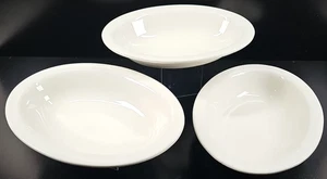 3 Onieda Buffalo China Oval Vegetable Bowls Set Restaurant Ware Dining Dish Lot - Picture 1 of 24