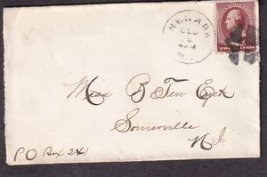 1880's 2c banknote cover Newark NJ to Miss B Ten Eyck Somerville Michigan - Picture 1 of 1