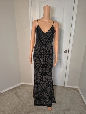 Glitter Glam Pinup Gothglam Old Money Western Bodycon Size 3/4 Dress -DP26 - Image 1 of 4