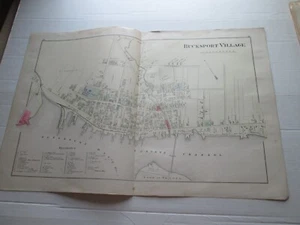 ONE (1) 1881 MAP, BUCKSPORT VILLAGE #3, 1881 COLBY'S COUNTY ATLAS - Picture 1 of 4