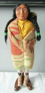 Muñeca indígena nativa americana vintage Skookum 12 1/2"" con niño - Imagen 1 de 5