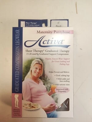 Activa Sheer Therapy  Maternity Pantyhose 15-20 mm Hg Classic, Color Nude  CS1 - Image 1 of 2