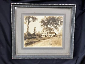 Framed Photograph Black And White Vintage Brookfield Farm House - Picture 1 of 4