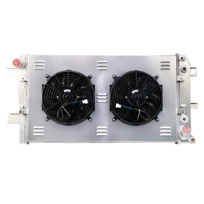 For 2001-2005 Chevy Silverado/GMC 2500 HD 3500 HD 6.6L 2 Row Radiator+Shroud Fan - Image 1 of 4