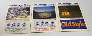 1990, 1991 & 1993 Official Chicago Cubs Scorecards Scored vs Cards, Astros - Picture 1 of 6