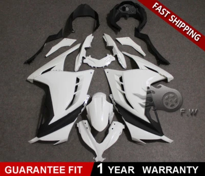 Unpainted White Plastic Bodywork Fairing Kit fit for KAWASAKI NINJA300 2013-2017 - Image 1 of 4
