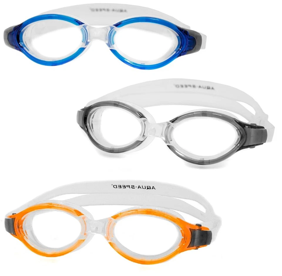 AQUA SPEED Schwimmbrille Triton blau / schwarz / orange Taucherbrille