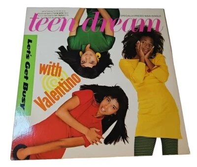 Teen Dream Lets Get Busy Promo Maxi-Single Vinyl Record Album 12" Valentino VTG - Image 1 of 4