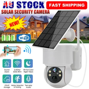 4MP Wireless Security Camera System WIFI Cameras With Solar Panel Home Outdoor - Picture 1 of 12
