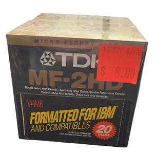 TDK MF-2HD Micro Floppy Disk Super EB 20 Pack NEW Sealed - Afbeelding 1 van 4