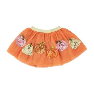 Mud Pie H4 Kids Girl Thanksgiving Sequin Mesh Tutu Skirt Age 3+ One Size 1020... - Picture 1 of 1
