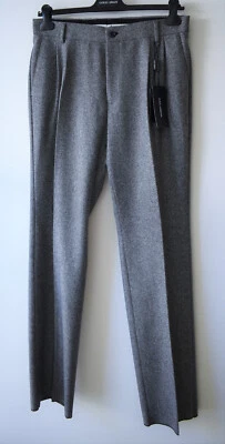Pantalones Dolce & Gabbana Lana Blanco Negro Cachemira Talla 54 Reino Unido 38 Hechos en Italia Foto 1 de 4