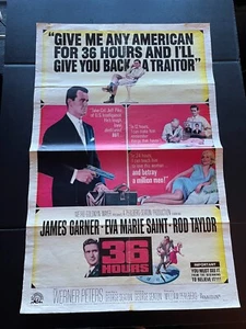 36 horas (1965) - Póster original de una hoja de película 27 x 41 - Imagen 1 de 1