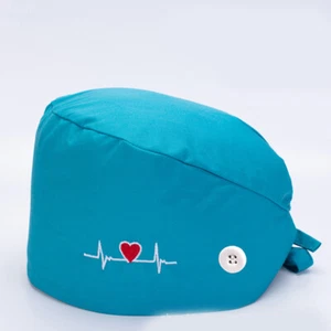 Surgical Scrub Cap Doctor Nurse Cotton Bouffant Adjustable Head Cover Print Ha X - Picture 1 of 90