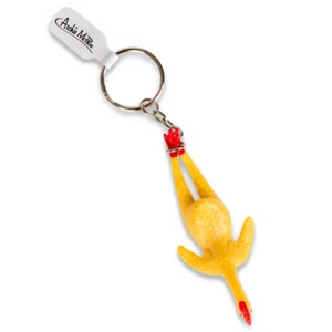 RUBBER CHICKEN KEYRING KEYCHAIN - Picture 1 of 2