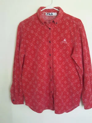 Mujeres FILA Sport Abotonado Rojo Copos de Nieve Sin Bolsillo Suave Polar Chaqueta Rosa 6 Foto 1 de 3