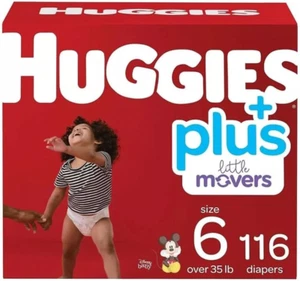 plus Diapers, Size 6 (35+ Pounds), 116 Count - Picture 1 of 6