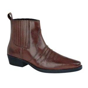 Woodland M841 Western Biker American Style Echtleder Cowboystiefel Braun D - Bild 1 von 2