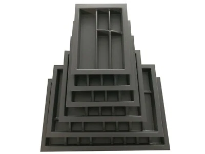 BR Cutlery Insert Dark Grey Cutlery Tray Drawers Insert Cut To Size  - Image 1 of 3