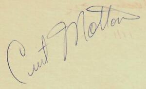 "Baltimore Orioles " Curt Motton Signed 3X5 Card Signature Autographs LOA