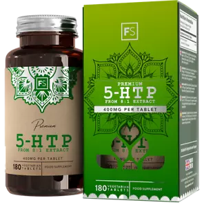 5-HTP | 180 400mg Tabletten - HTP Serotonin, Stress & Schlafhilfe | 5HTP Griffonia - Bild 1 von 19
