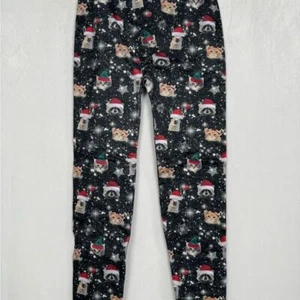 Damen Ugly Christmas Leggings Tiere Nikolaus Mützen Fleece Größe S/M - Bild 1 von 7