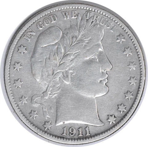 1911-S Barber Silver Half Dollar VF Uncertified #1138 Cover