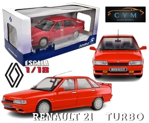 Coche clásico Renault 21 Turbo MKI rojo (Escala 1/18) Solido, Die-cast, New - Imagen 1 de 16