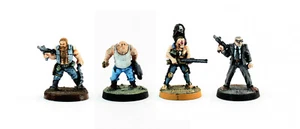 Mark Copplestone-Metal pintado-Elección de 4-Humanos: Motociclista-Matón-Carrojero-Gángster - Imagen 1 de 9