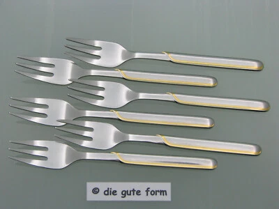 WMF Cromargan - -- ONDA gold  - 6x Kuchengabel 15,5 cm -- - sehr guter Zustand! - Bild 1 von 3
