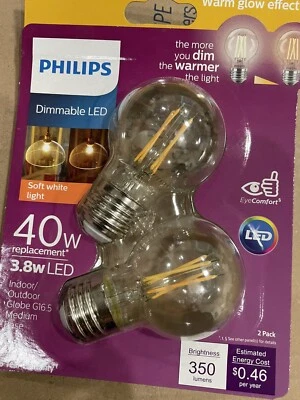 Philips Pack of 2 40W 4.5w LED Dimmable LED Eye Comfort With Soft White Light T5 - Image 1 of 4