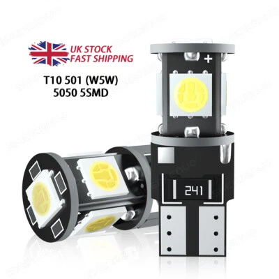 For Ford Ranger White 5SMD 6000K LED Superlux Side Light Beam Bulbs Pair Upgrade - Image 1 of 4