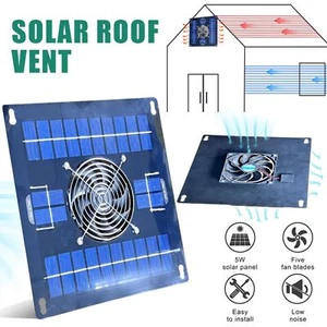 100W Solarlüfter Solarmodul Lüfter Gewächshaus Belüftung Solar Ventilator 400CFM - Bild 1 von 12