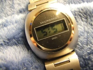 VINTAGE MICRONTA LCD EARLY PRIMO MODELLO RARO INTROVABILE PRIMI ANNI 70 FUNZIONA - Foto 1 di 12