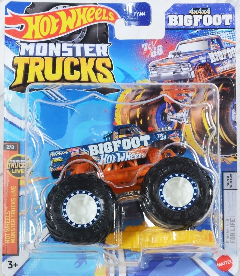 BIGFOOT 4x4x4 Live - Monster Trucks Big Foot Hot Wheels Mattel Auto Diecast 1:64