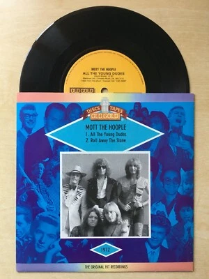 RARE MOTT THE HOOPLE 7": ALL THE YOUNG DUDES + ROLL AWAY THE STONE   *MINT* - Image 1 of 4