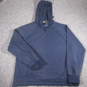 RRL  Double Hoodie Mens 2XL Blue Flecked Pullover Workwear Sweatshirt USA - Picture 1 of 7