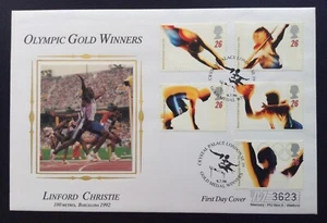 GB Westminster Mercury 1996 Olympic Gold Set on First Day Cover, Crystal Palace - Picture 1 of 2