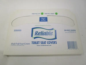 17 Packs Reliable Disposable Toilet Seat Covers Half Fold Qty 1 pack=250 sheets - Picture 1 of 5