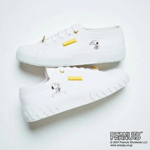 Peanuts SNOOPY X SUPERGA BLANCOS Zapatos de Lona Unisex con Cordones Top Bajo Tenis Japón - Imagen 1 de 17