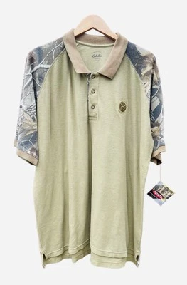 Cabelas Polo Shirt Short Sleeves Mens Extra Large XL Realtree Hardwood Logo - Image 1 of 4